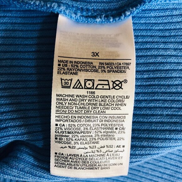 Old Navy Blue Rib Knit Cardigan Sweater Size 3X - Picture 6 of 6